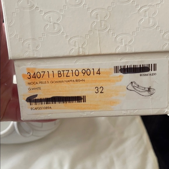 Gucci White Gomma Nappa Iris Sz 32 - Picture 12 of 14